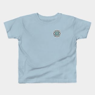 Aqua Blossom Mandala Kids T-Shirt